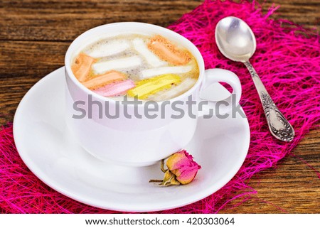 Cocoa, Coffee with Marshmallows Sweet Food Studio Photo