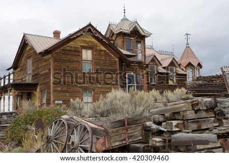 abandoned wooden building in nevada city montana