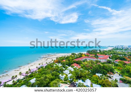 Beautiful architecture in hua hin city at Thailand Royalty-Free Stock Photo #420325057