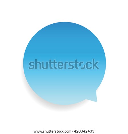 Speech bubble vector blue