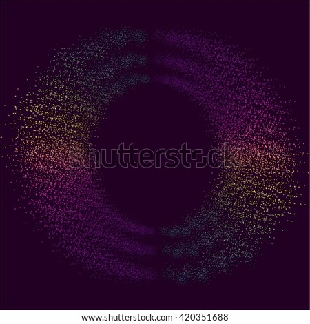 Vector illustration of Multicolored bright abstract on a black background.