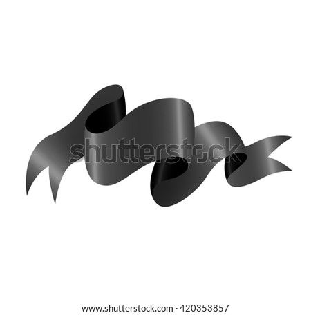 Black banner ribbon