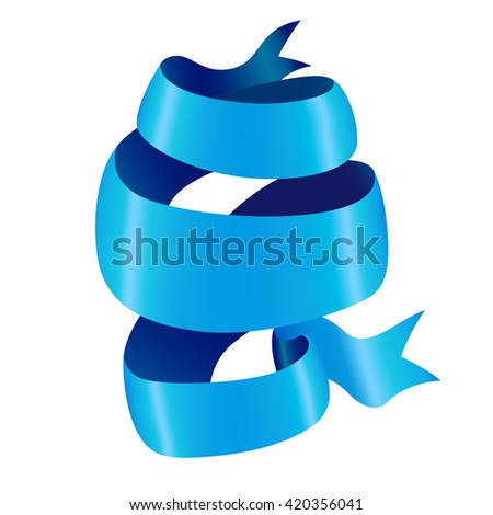 Blue banner ribbon