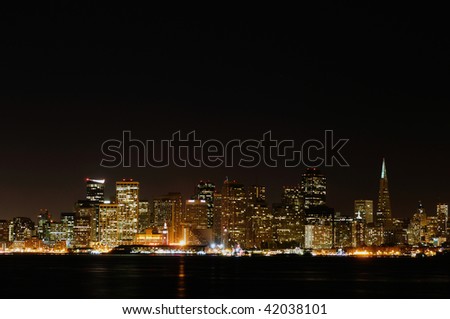 San francisco city skyline during night time