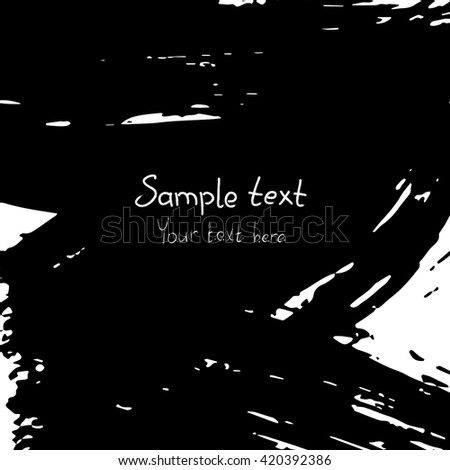Grunge black abstract textured vector spot frame. Vector design grunge element. 