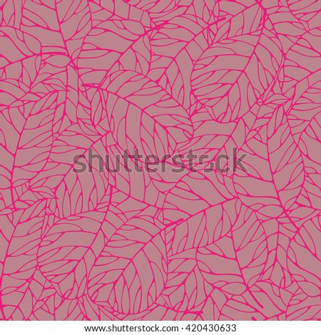 Seamless pattern with leafs prints.
