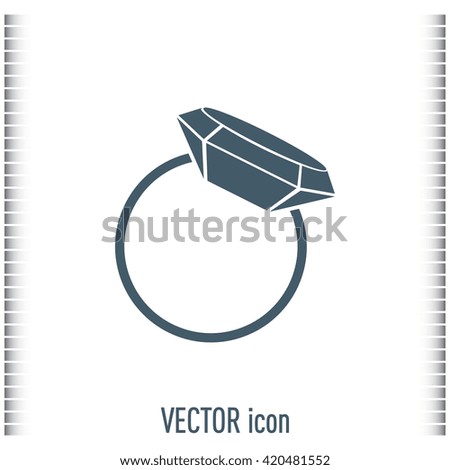 Vector illustration Ring with a jewel 