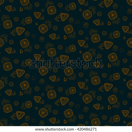 decorative elements, flowers on a black background, fabric, paper for design