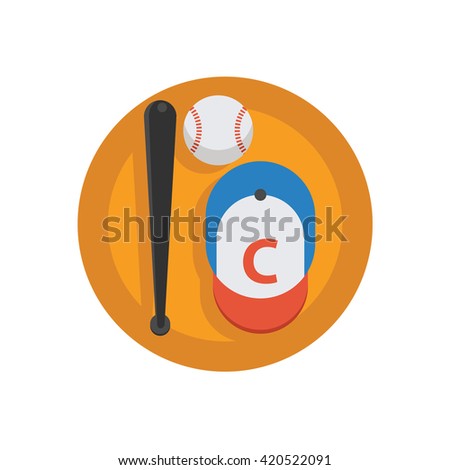 Baseball Illustration - Flat Icon