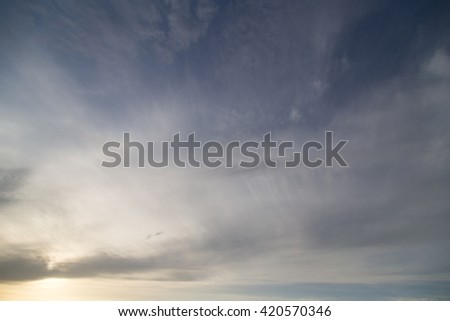 beautiful clouds at sunset as background