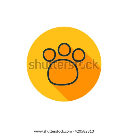 Vector illustration of paw icon