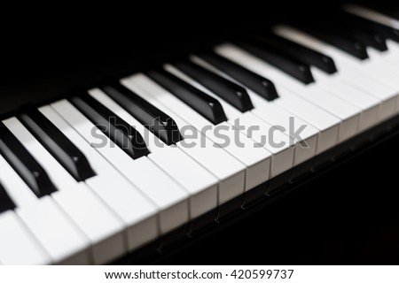 Piano and Piano keyboard Royalty-Free Stock Photo #420599737