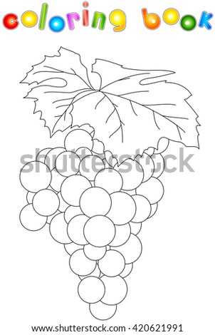 Cartoon grapes coloring book for kids