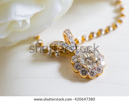 Diamond Pendant for background,Selective focus  Royalty-Free Stock Photo #420647380