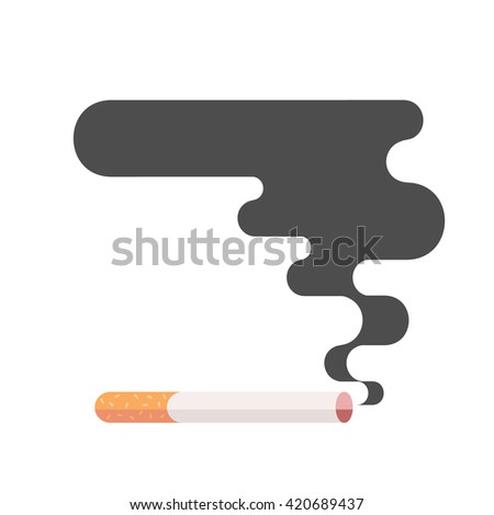 Icons about smoking, vector illustration flat, the dangers of smoking, health problems due to smoking,