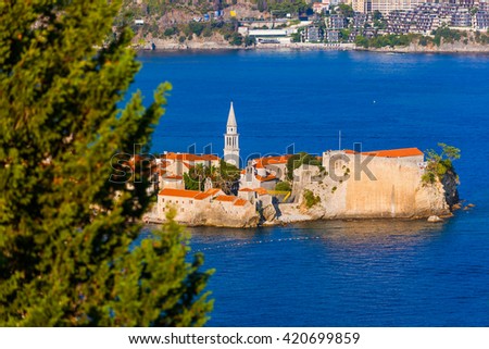Old Town in Budva Montenegro - architecture travel background
