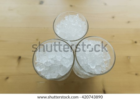 ice in glass