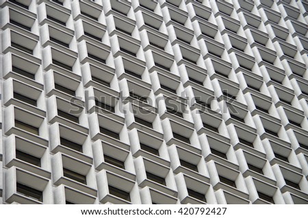 Modern architecture windows in geometric pattern