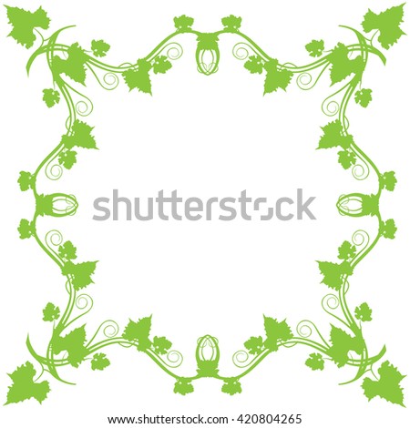 grape plant pattern background, vector illustration image