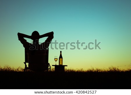 Just sit back relax and enjoy life. Royalty-Free Stock Photo #420842527