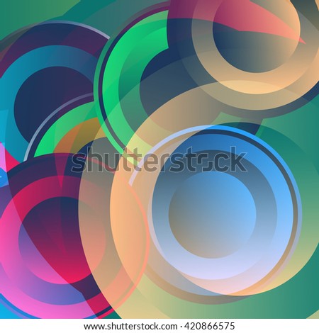 Multicolored circle futuristic background