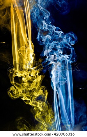 abstract background with hot and cold smoke