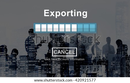 Exporting Files Progress Bar Status Concept