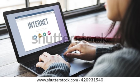 internet Computer Data Digital Networking Web Concept