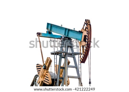 Oil pump on white background. Isolation of oil pump. 