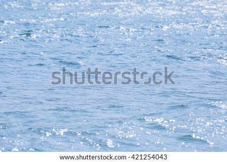 Blue waves on ocean surface background