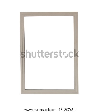 Vintage of old picture frame isolated on white background and have clipping paths.
