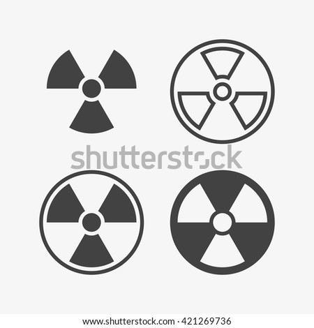 Radioactive Icon in trendy flat style isolated on grey background. Hazard symbol for your web site design, logo, app, UI. Vector illustration, EPS10. Royalty-Free Stock Photo #421269736