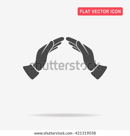 Supporting hands icon. Vector concept illustration for design.
