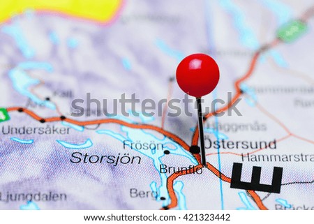 Brunflo pinned on a map of Sweden
