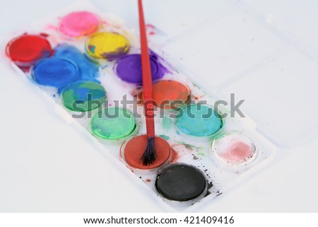 Water color set. Painting set. Kids painting set.