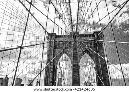 Brooklyn bridge, New York, USA.