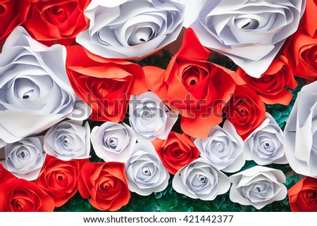 Paper flowers, background