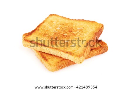 Toast isolated on white background Royalty-Free Stock Photo #421489354