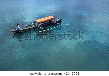 Small fisherman boat. Indonesia.