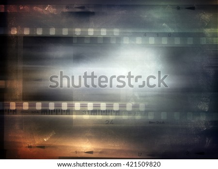 Film strips background, copy space