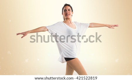 Young girl dancing