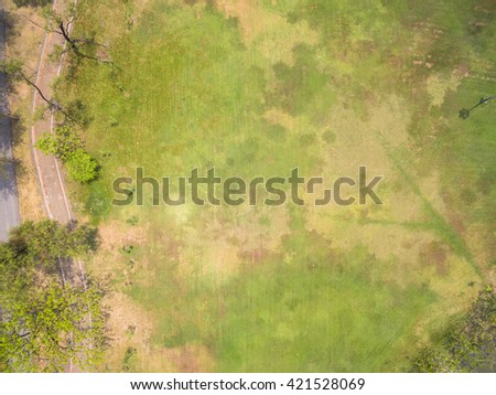 Natural grass texture, Aerial view of park