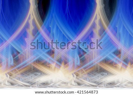 Pretty intricate blue silver gray grey waves design abstract background backdrop design peach pink arch point 