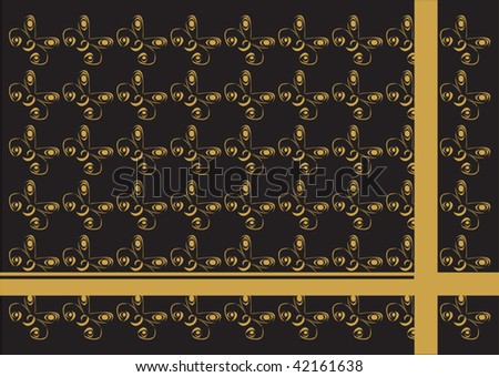black - gold vector background