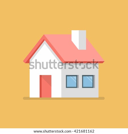 House flat icon. flat style vector illustration Royalty-Free Stock Photo #421681162