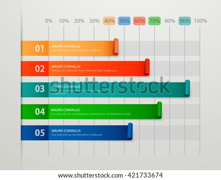 Modern business steps to success chart and graph options banner. Vector illustration