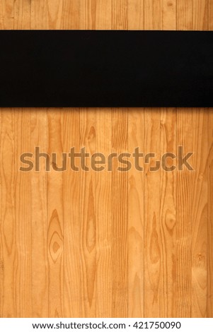 Symbol label Black on wood texture