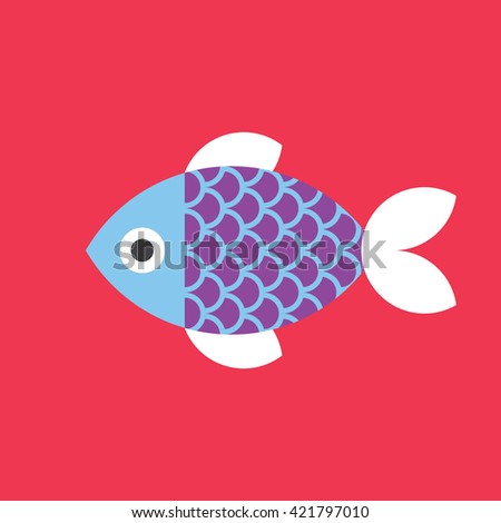 Fish Icon Vector, Animal Vector
