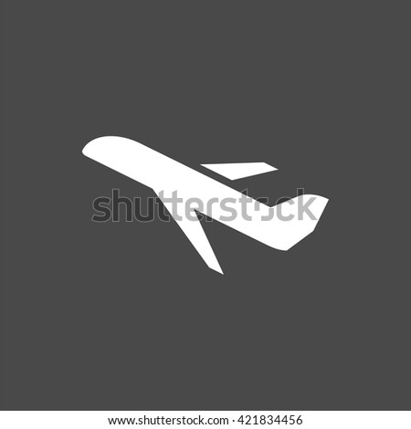 plane icon, vector airplane sign, isolated  travel symbol