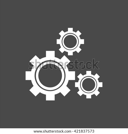 settings icon, vector tools symbol, isolated cog sign 